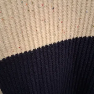 NEW Treasure & Bond Two-Tone Sweater Beige w/ Specks & Navy Size L Cotton Blend thumbnail 4