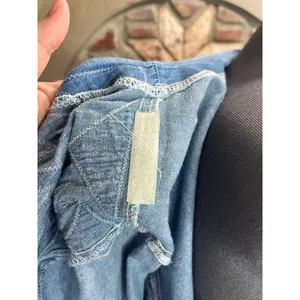 Jean Jacket open front gold shoulders studded bedazzled 1990s Blue Size XL thumbnail 9