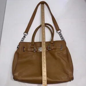 MICHAEL‎ KORS HAMILTON HOBO SHOULDER SATCHEL TOTE BAG Brown LEATHER thumbnail 7