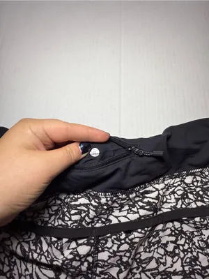 Lululemon Speed Up Shorts in Black & White Ice Breaker thumbnail 4