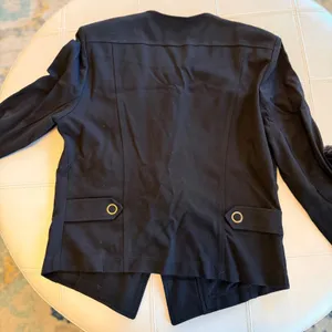 Cabi Black Asymmetrical Moto Jacket S Structured Zip Front‎ Ponte Stretch Career thumbnail 11