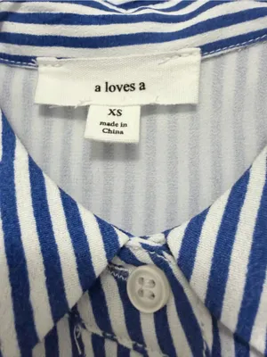 A Loves A Striped Tiered Button-Front Shirt Dress XS thumbnail 6