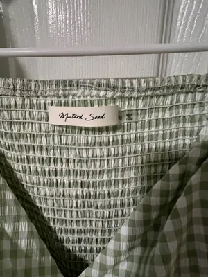 Mustard Seed Gingham Green Dress thumbnail 6