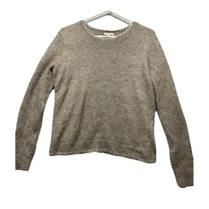 Dylan Sweater Pullover Women's Small Brown Knit Alpaca Wool Crewneck thumbnail 1