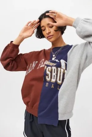 San Francisco Spliced Crew Neck Sweatshirt Size Medium thumbnail 1