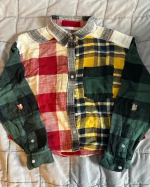 American Eagle Cropped Flannel Plaid thumbnail 1