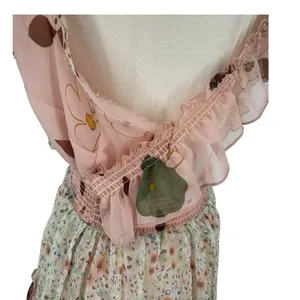 Free People Mixed Print Floral Sleeveless Tiered High Low Dress Size Small Fairy thumbnail 9