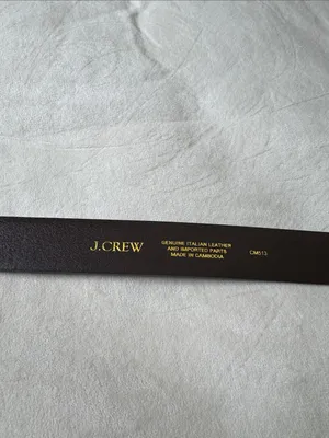 J.Crew Women's Wide belt in studded Italian leather Sz S $98 Milan Brown thumbnail 4