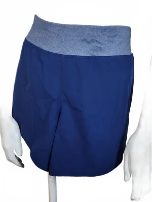 Avia Women's Blue Athletic Shorts with Gray Waistband, Size Large thumbnail 1