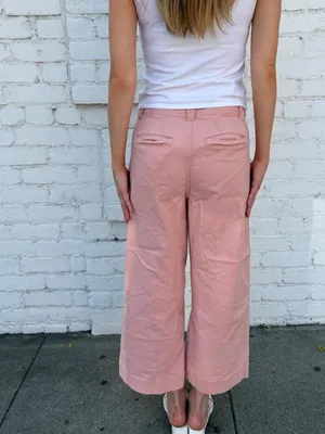 A New Day pink wide leg cropped until it’s pants sz 4 #wideleg #preppy #momcore #spring thumbnail 3