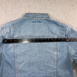 Vintage 90s Montego Denim Jacket Women L Cotton Trucker Blue Medium Wash EU thumbnail 16