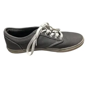 Vans‎ Women's 8 Grey Canvas Sneaker Slim Gym Shoe Skater Casual Comfortable thumbnail 7