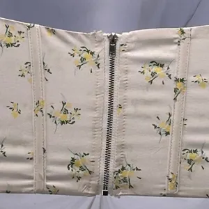 Floral Corset Top‎ Cream Small Yellow thumbnail 4
