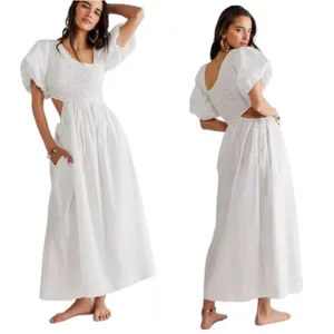 Free People Kalina White Side‎ Cutout Midi Dress Size Small thumbnail 2