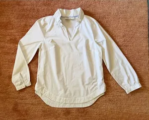 Vineyard Vines white ruffle collar blouse long sleeve XS thumbnail 1