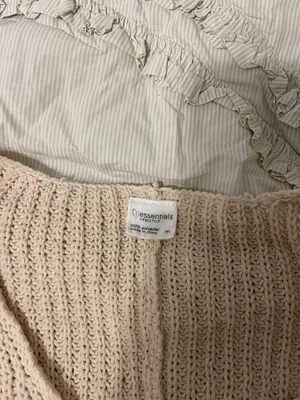 Cream V Neck Sweater  thumbnail 3