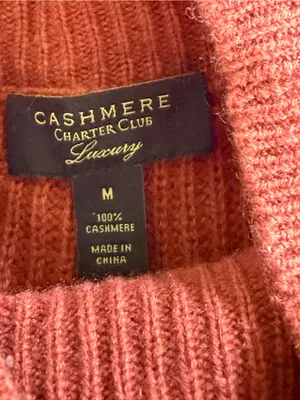 Cashmere charter club luxury mock neck sweater fall cozy thumbnail 6