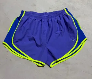 Nike Women's Purple and blue Running Shorts with Neon Trim large thumbnail 1