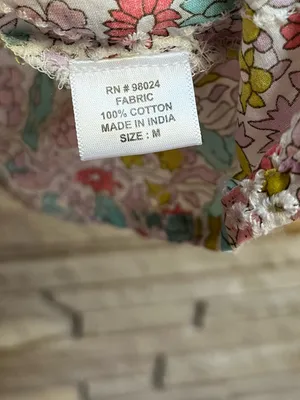 Anthropologie Jennifer Grace Floral Smocked Neck Top in Mint, Lilac, Pink Medium thumbnail 6