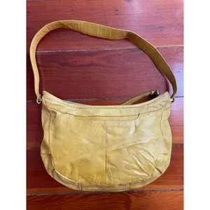 HOBO The Original Mustard Yellow Genuine Leather Slouchy Shoulder Bag thumbnail 3