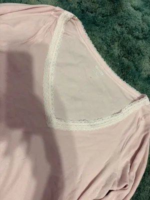 Hollister Long Sleeve Top laced vneck thumbnail 2
