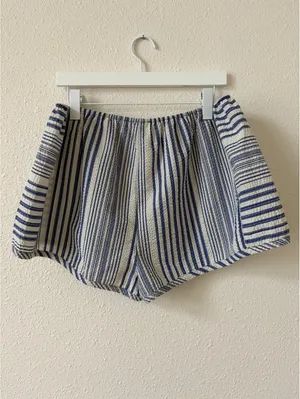 Free People Home By 8 Boxers Cobalt Size XL Striped Loungewear Comfy Bohemian thumbnail 2
