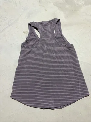 Lululemon Sleeveless Striped Racerback Tank Top Purple white thumbnail 4