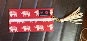 Makeup Junkie Mini Elephant Print Layflat bag Red thumbnail 1