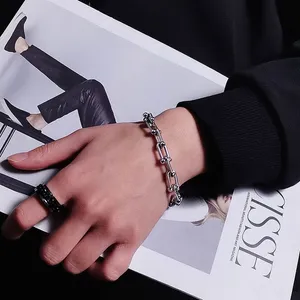 Link Chain Bracelet for Men Women Streetwear Unisex Hip Hop Style thumbnail 4