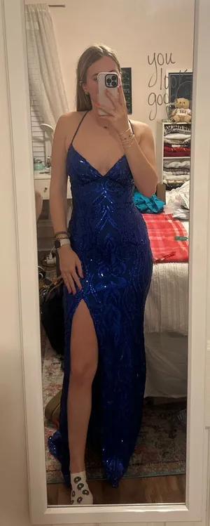 Sparkly Windsor Formal Dress Blue thumbnail 1