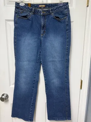 Aura Women's Boot Cut Jeans - Blue Denim 12 long thumbnail 2