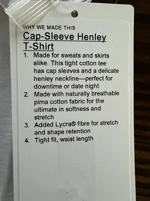 Lululemon Cap-Sleeve Henley Tee thumbnail 4