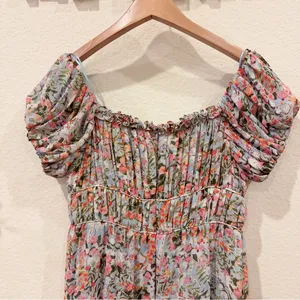 ASTR Roseline Maxi Dress in Blue Pink Multi Size Small NWT thumbnail 6