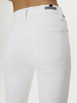 Citizens of Humanity Rocket Crop High-Rise White Skinny Jeans **PEN INK STAIN** thumbnail 3