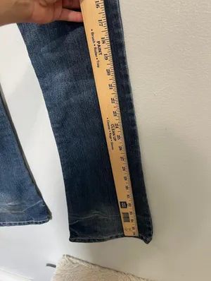 Wallflower Womens Flare Jeans Blue Stretch Dark Wash Denim Maternity M thumbnail 8
