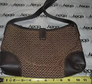 The Sak Brown Woven Tote Shoulder Bag with Leather Trim thumbnail 1