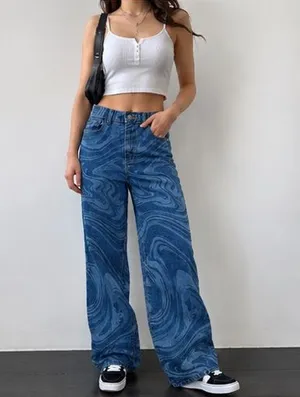 art class Blue Swirl Wide Leg Jeans thumbnail 1