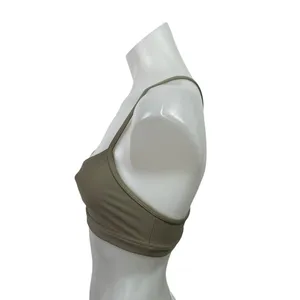 Alo Yoga Airlift Intrigue Gray Cross Back Yoga Athletic Sports Bra Crop Top Sz S thumbnail 2
