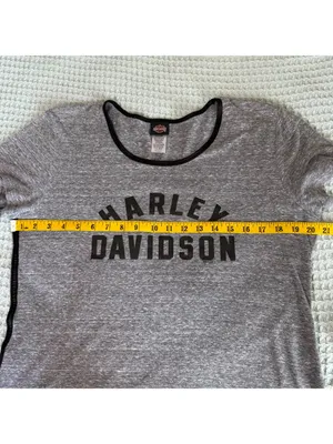 Harley Davidson Tee Shirt Womens XL Extra Large Gray Big Barn Des Moines Biker thumbnail 7