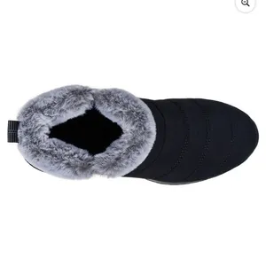 Skechers NWT Black faux fur Furred Snow Boots Women's size 8 On-The-Go Joy thumbnail 4