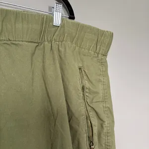 Meri Skye Olive Green Straight Leg Elastic Waist Pants - 24 - Women's Plus Size thumbnail 2