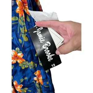 Vintage Jamie‎ Brooke 90s Blue Flower Print Maxi Dress Size 13 thumbnail 5