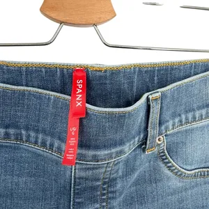 SPANX Flare Jeans Vintage Indigo High Rise Pull On Shaping Blue Size Large thumbnail 8