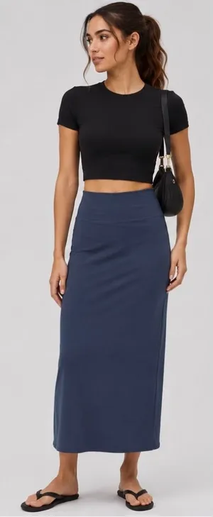 Lululemon Nulu Slim-Fit High-Rise Maxi Skirt Club Blue XXS‎ thumbnail 1