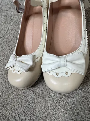 Women’s Chunky Heel Mary Jane Pumps Cute Bow Hearts Round Toe Size 10.5 NEW thumbnail 3