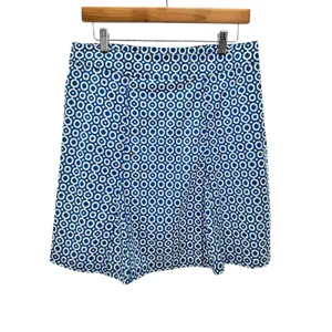 RipSkirt Hawaii Wrap Skirt M Blue White‎ Geo Print Quick Dry Cover Up Travel thumbnail 2