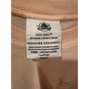 Disney Parks Peach Floral Sleeve Velour Embroidered Disneyland Spirit Jersey M thumbnail 8