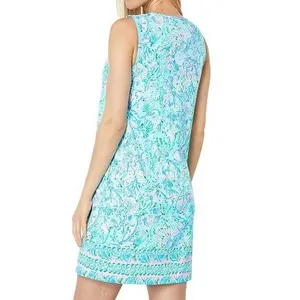 Lilly Pulitzer Johana Cover Up Swim Dress Womens L Surf Blue Sea Life Beachcore thumbnail 4