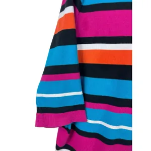 Lauren Ralph Lauren Women’s 3X Stripe Cotton Ribbed Knit Top Button Shoulder thumbnail 3