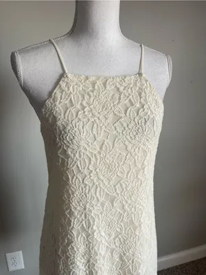 PINS & NEEDLES | Cream Lace Mini Dress Sz M thumbnail 2